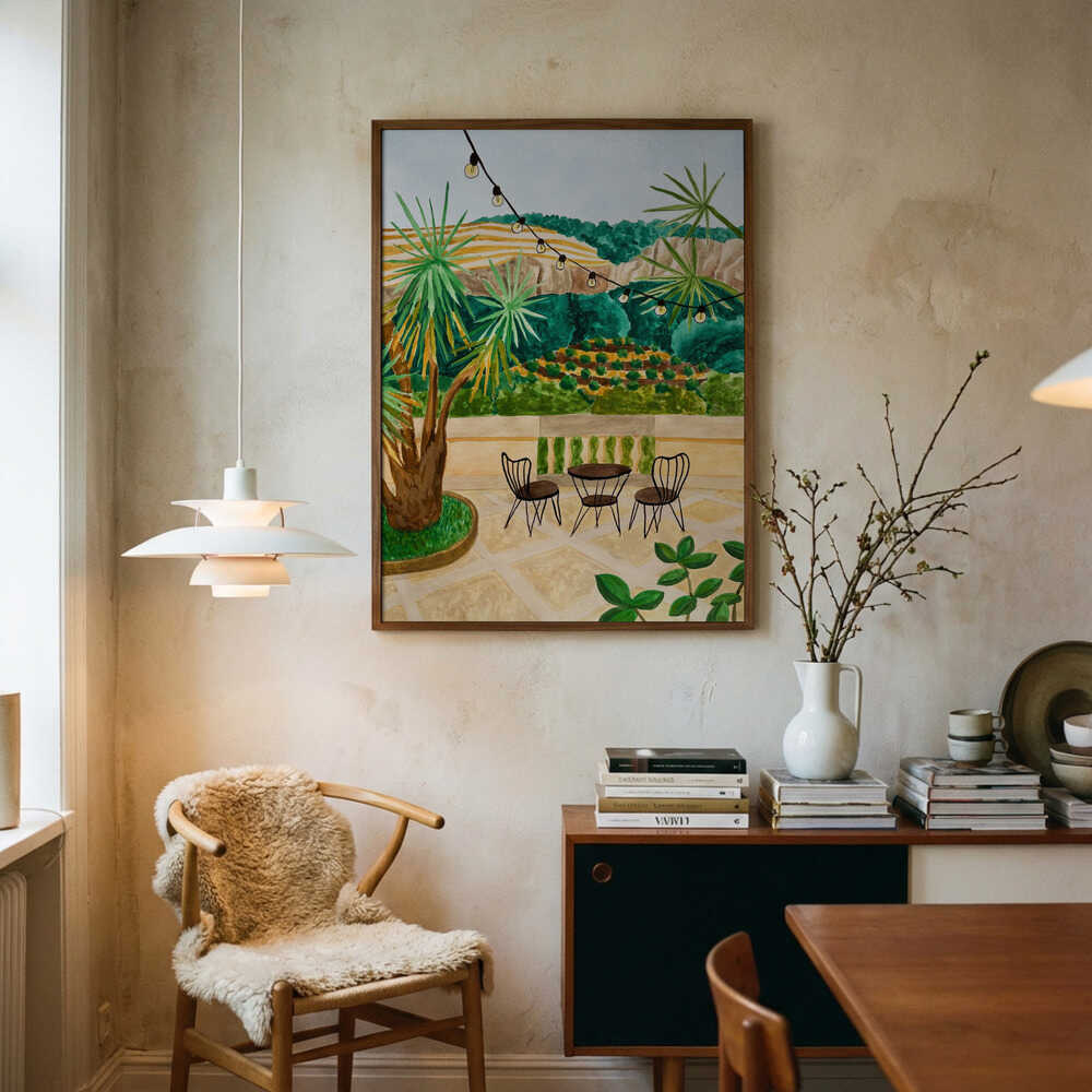 Frodig Terrasseudsigt Plakat