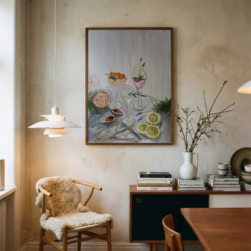 Plakat med sommerdrikke