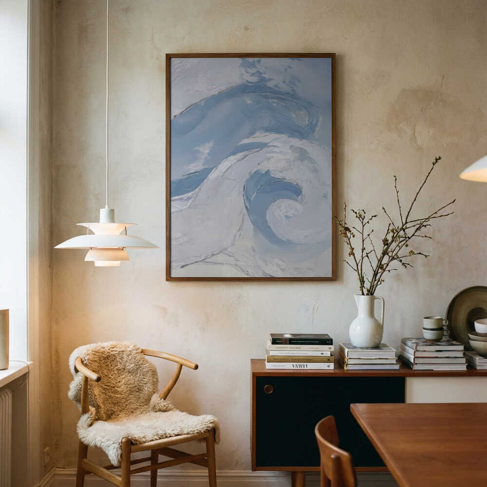 Swirling Blå Is Plakat
