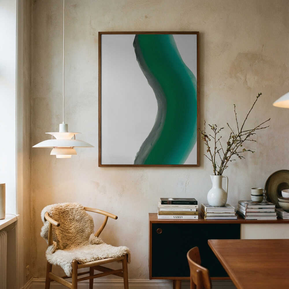 Grøn Væske Abstrakt Plakat