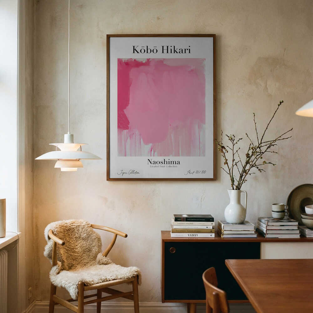 Kōbō Hikari Naoshima Pink Plakat