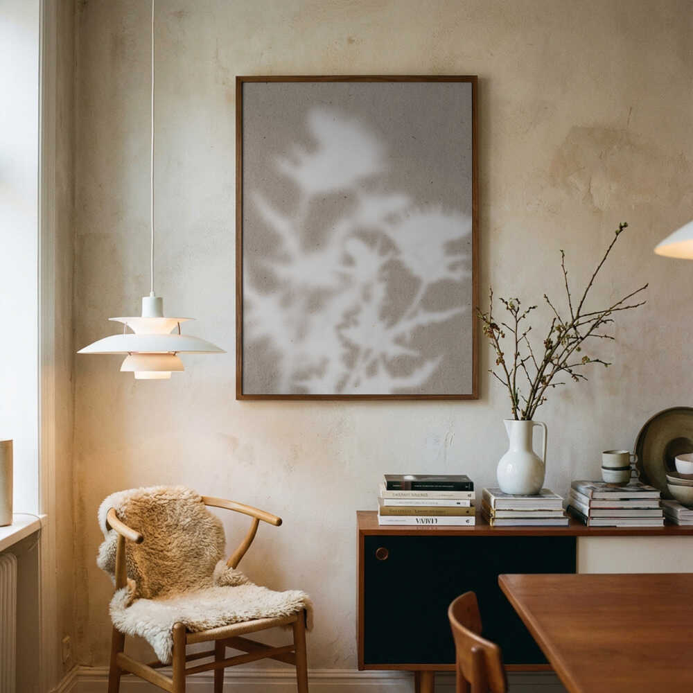 Plakat med bløde botaniske skygger