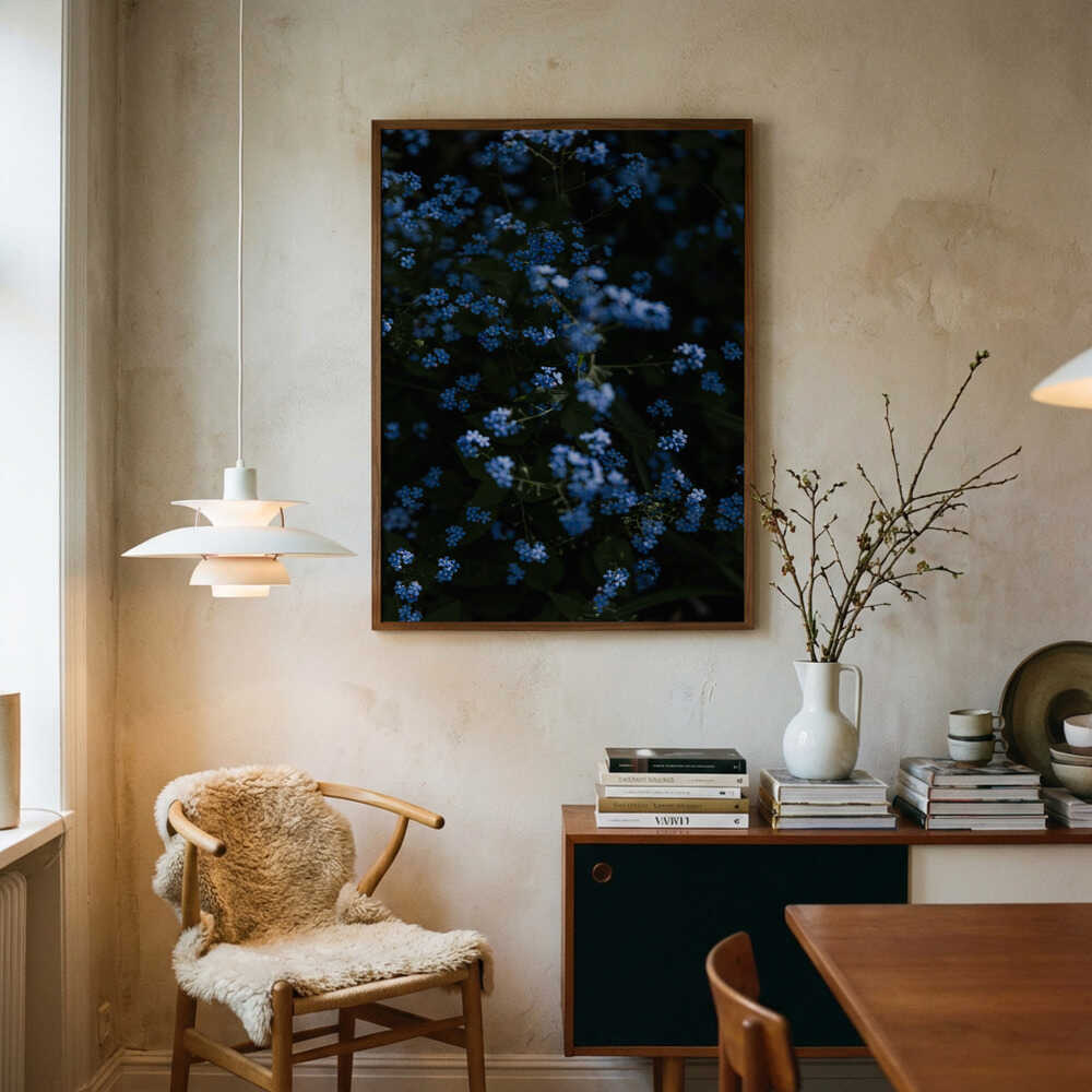 Tranquil Blue Flowers Poster