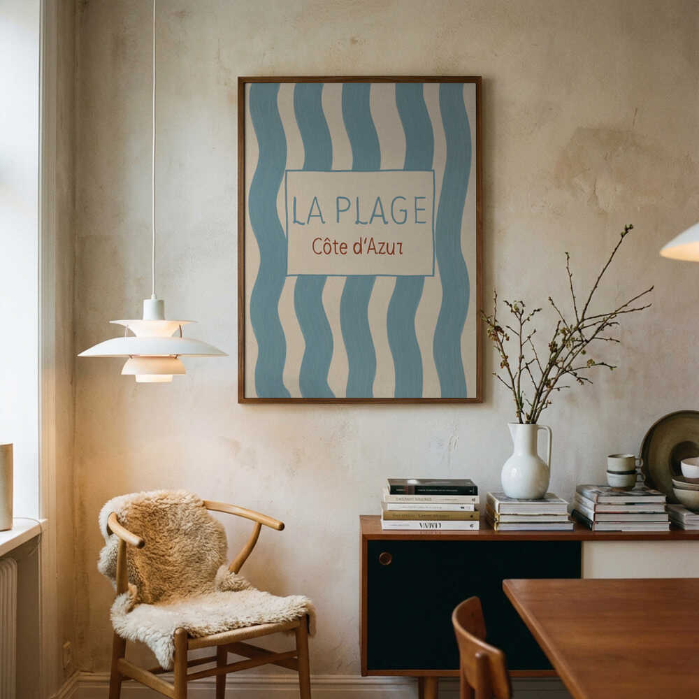 Côte d'Azur Strandstriber Plakat