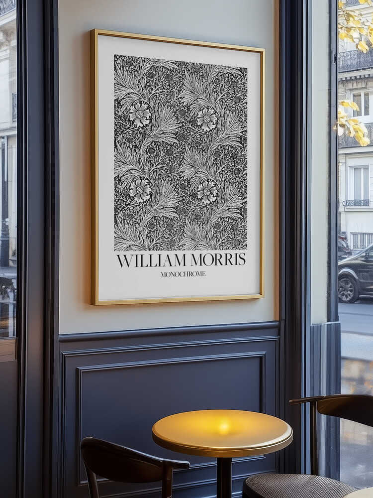 William Morris Monochrome Poster