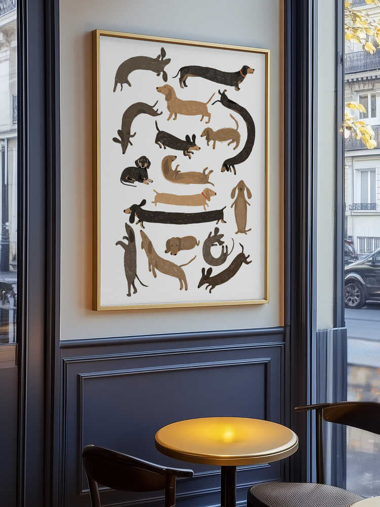 Dachshund Print Poster