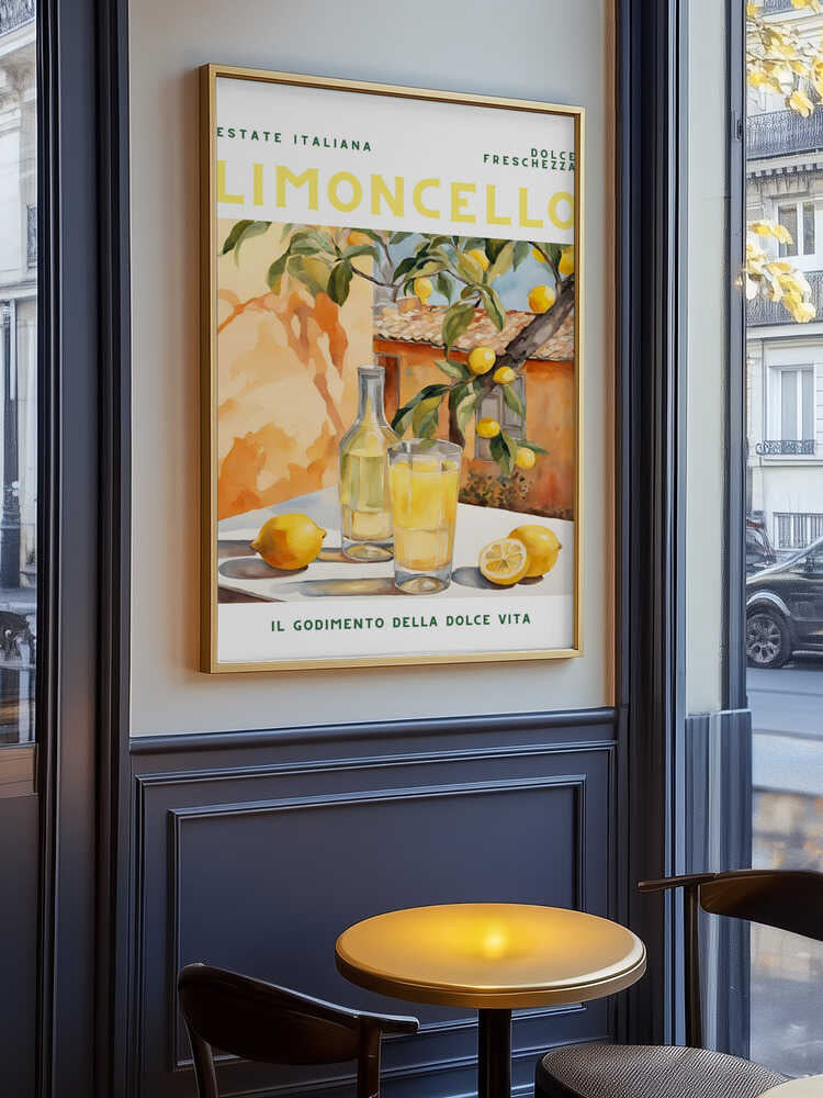 Limoncello, Akvarel, Frisk plakat