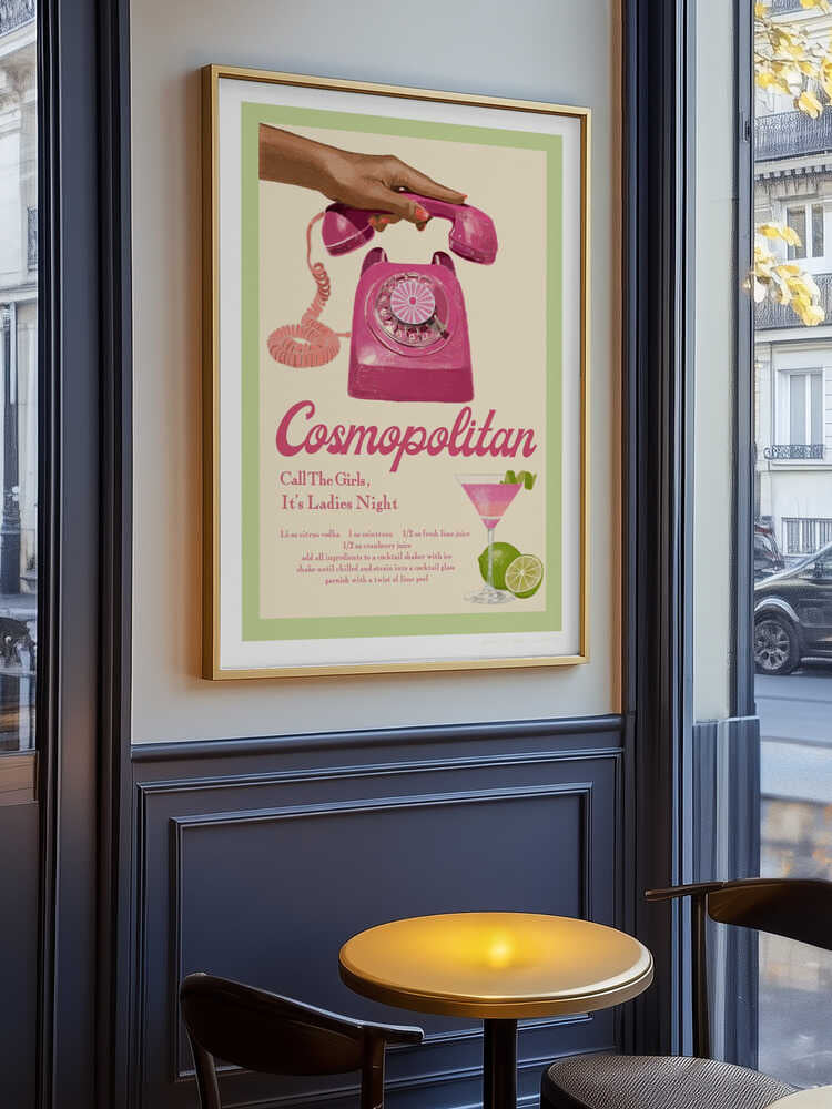 Jlr Cocktails Cosmopolitan Poster
