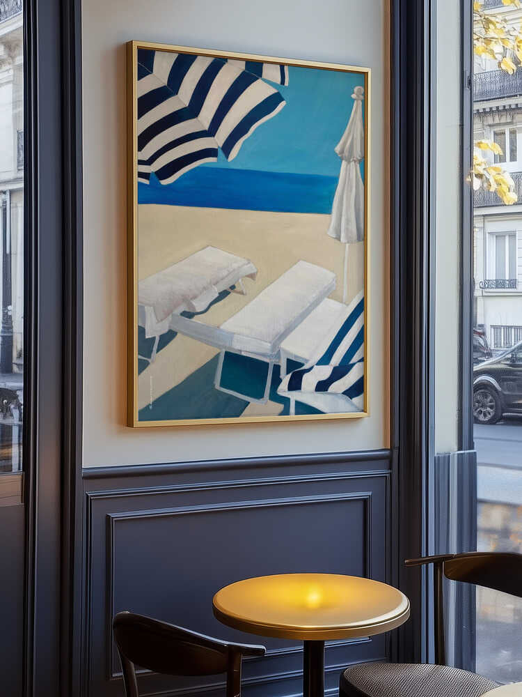 Plakat: Ro ved stranden