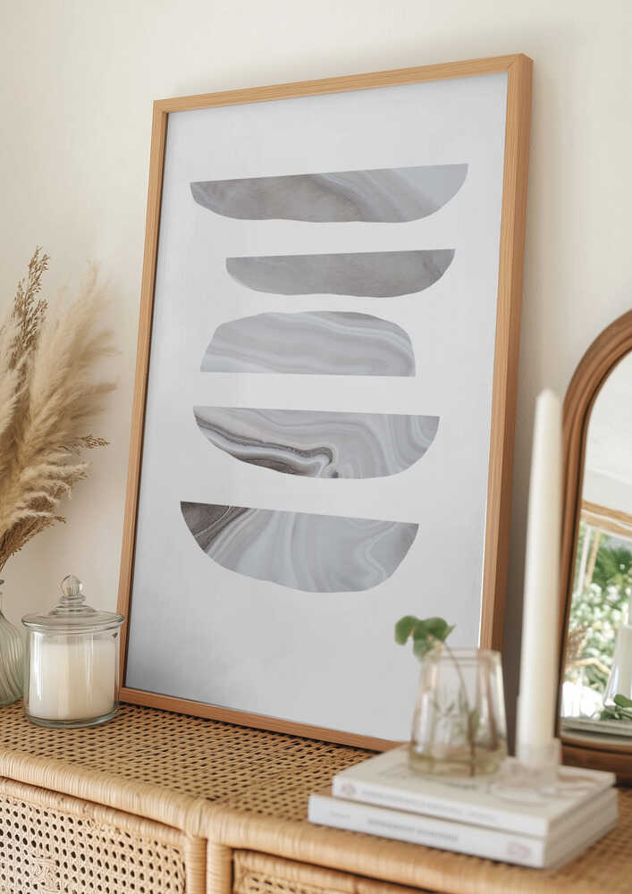 Minimalistiske Marmormønstre i Neutral Plakat