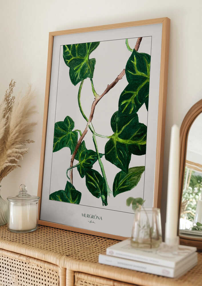 Grøn Ved Botanisk Plakat