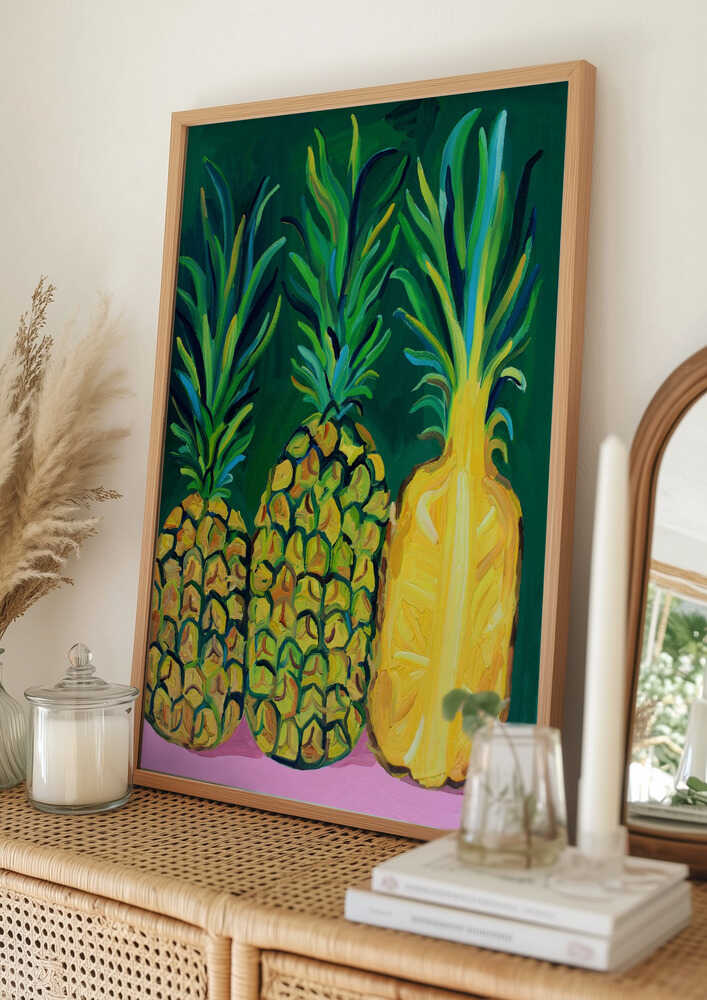 Levende tropiske ananas-plakat