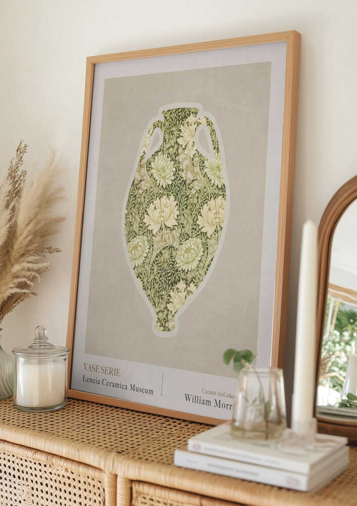 William Morris Vase-serie-plakat (Blomstret grøn)