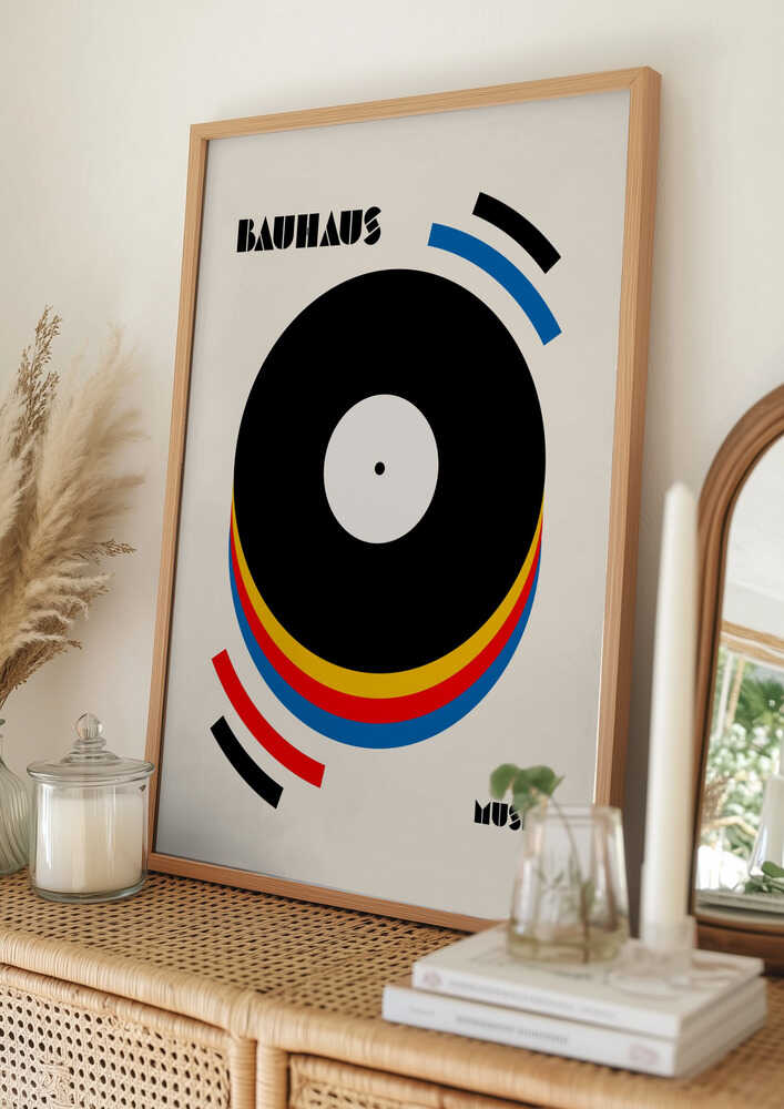 Abstrakt musik vinylplakat