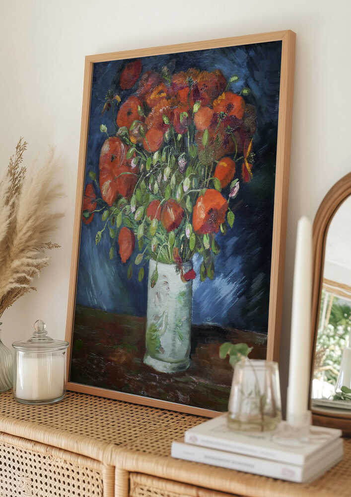 Vincent Van Goghs Vase With Poppies (1886) Plakat