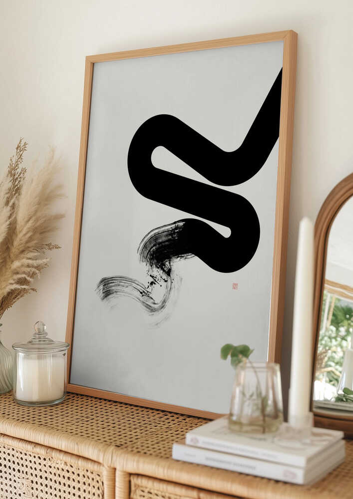 Zen Penselstrøgslinje Plakat