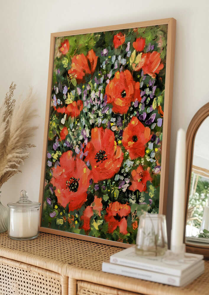 Levende Valmuehave Plakat