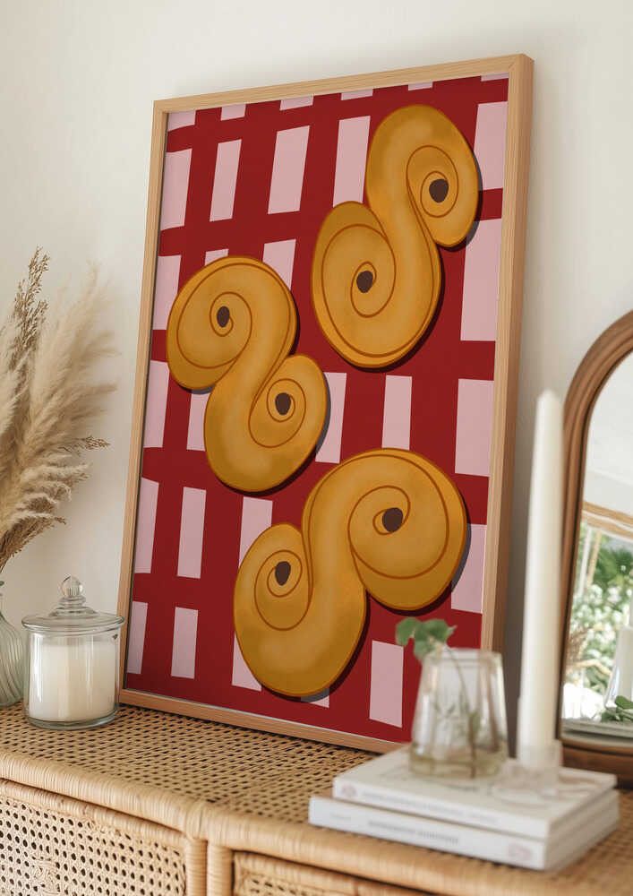 Golden Swirl Delight Poster