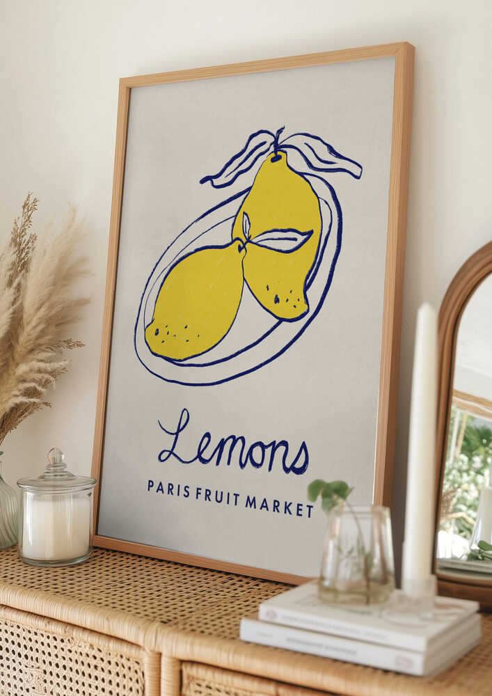 Paris' frugtmarked citronplakat