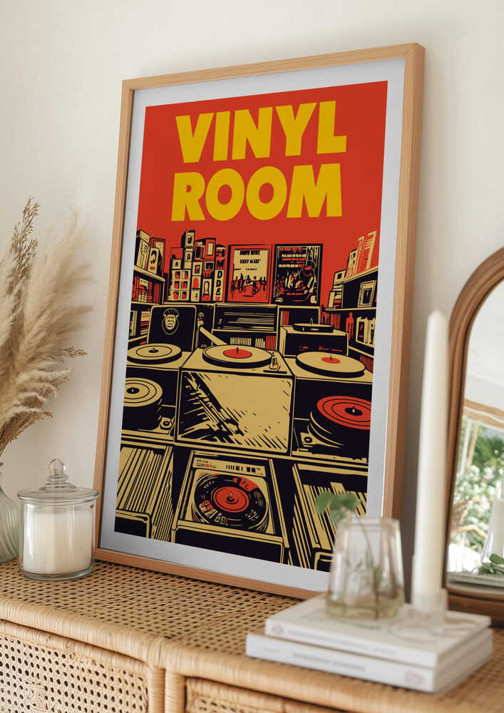 Retro Vinyl Shop Poster