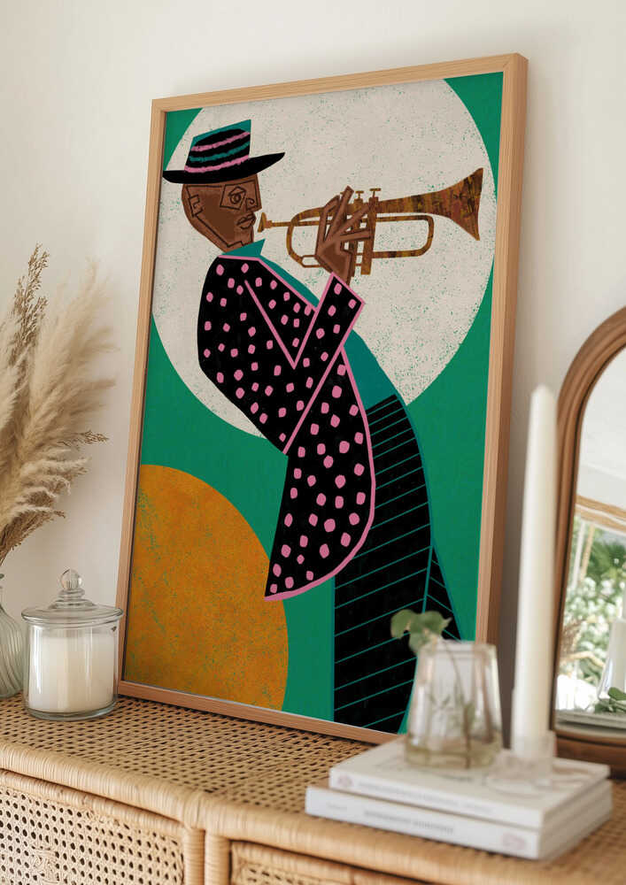 Cool Jazz Trompetist Plakat