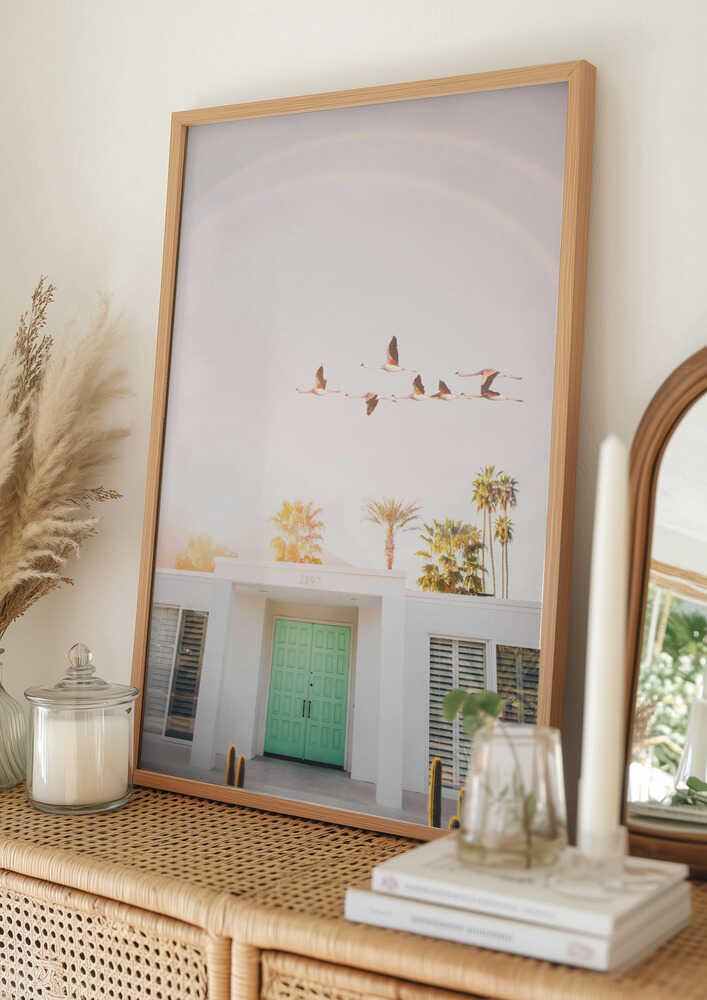 Flamingoer i Palm Springs Plakat
