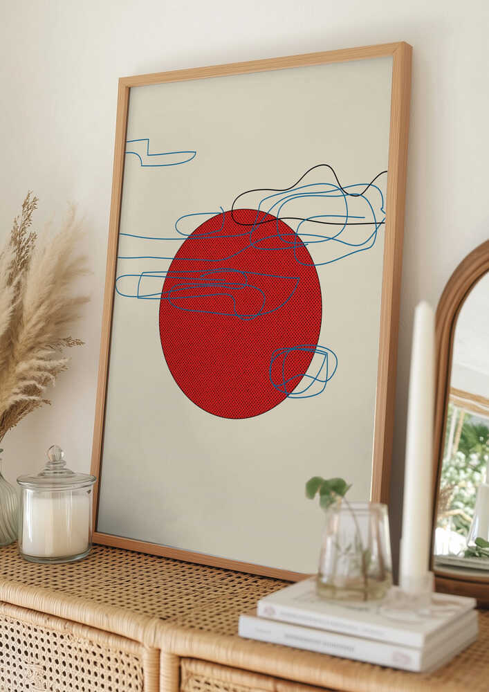 Bold Red Circles Poster