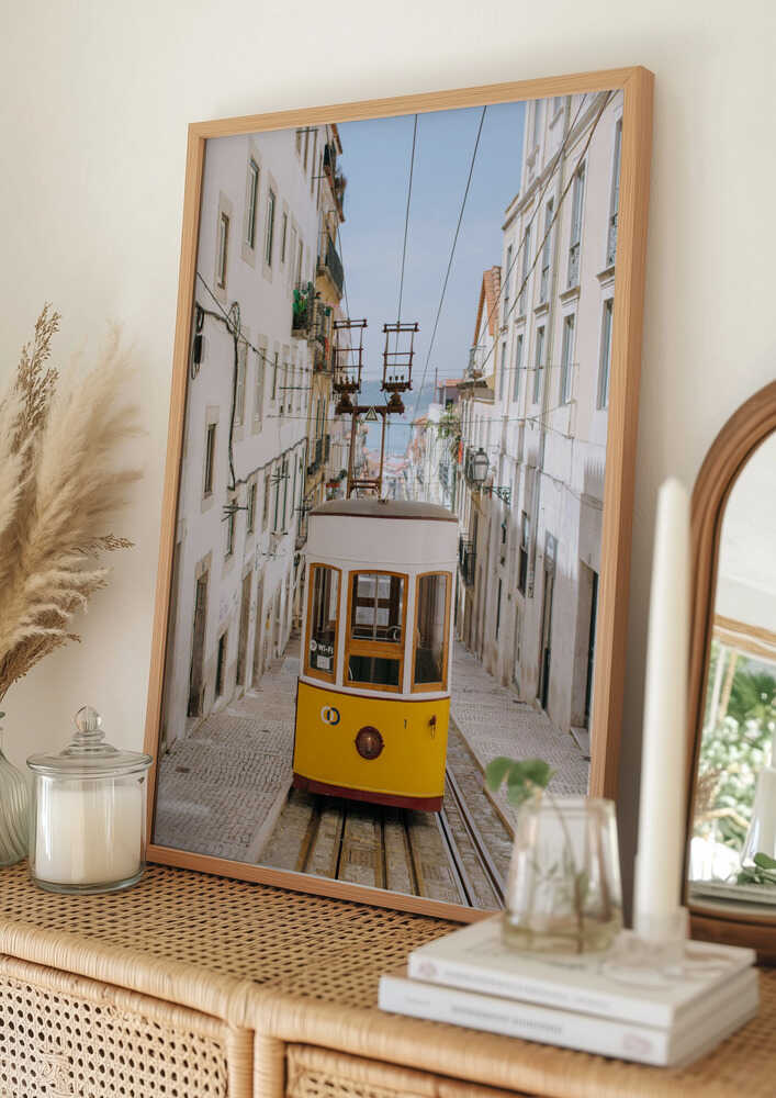 Iconic Lisbon Street Tram Poster