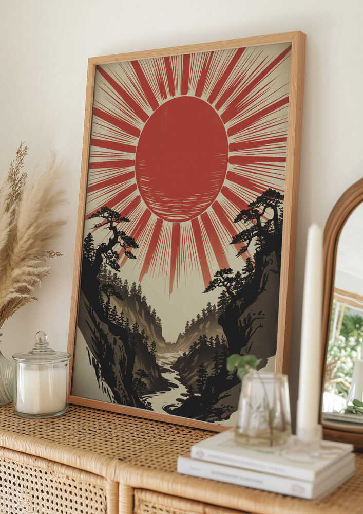 Rising Sun River Valley Poster