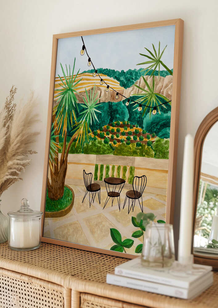 Frodig Terrasseudsigt Plakat