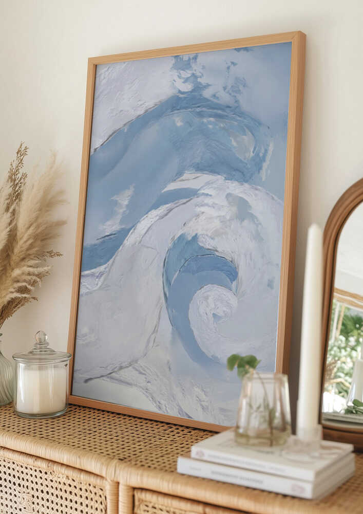 Swirling Blå Is Plakat