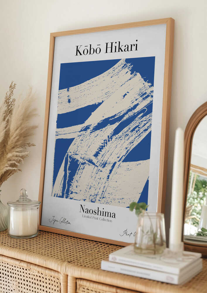 Kōbō Hikari Naoshima Blå Plakat