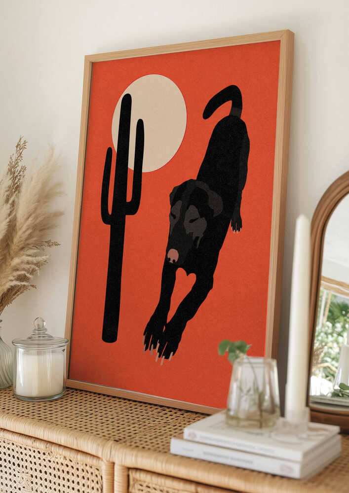Black Desert Dog Plakat
