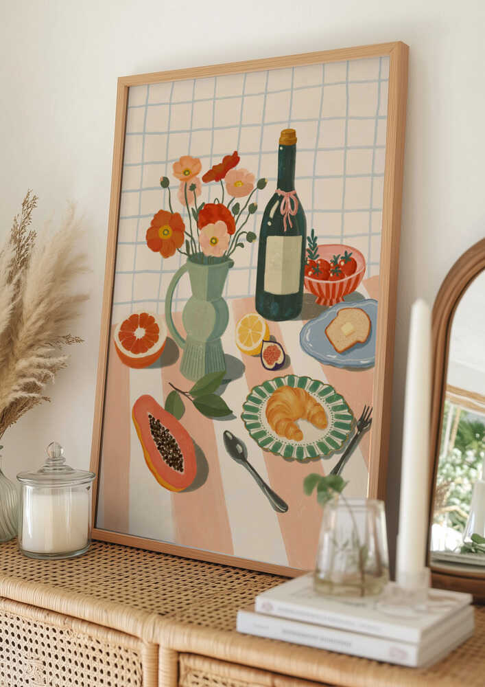 Farverig Morgenmad Stilleben Plakat