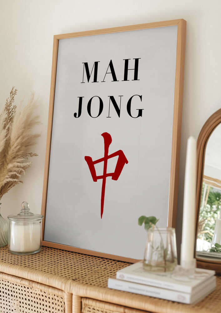 Mahjong Rød Dragebrik Plakat