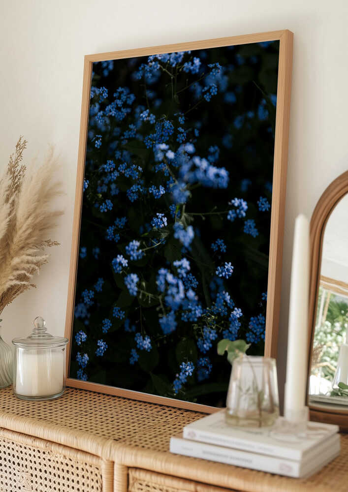 Tranquil Blue Flowers Poster