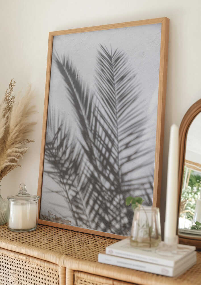 Solbeskinnede Palme Skkygger Plakat