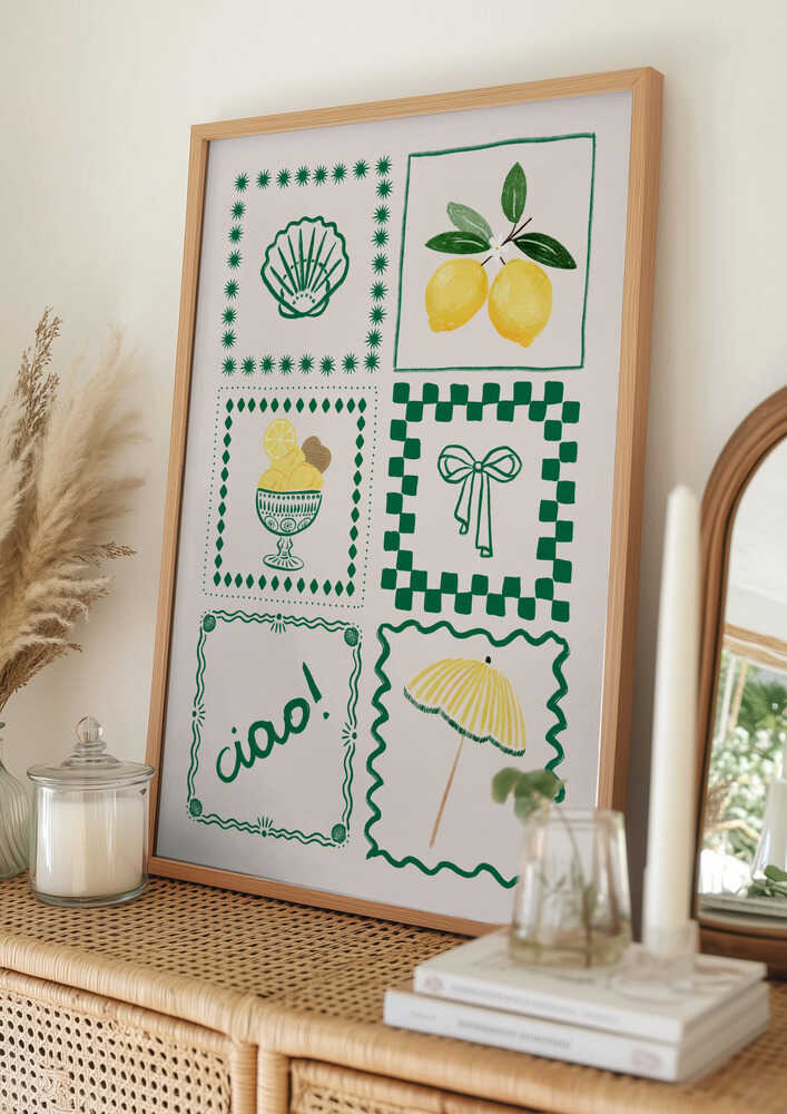Munter italiensk sommerplakat