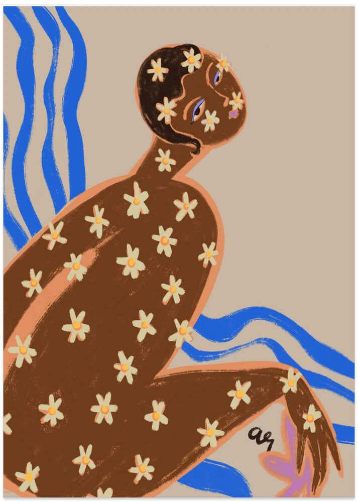 Blomstrende Marguerit Plakat
