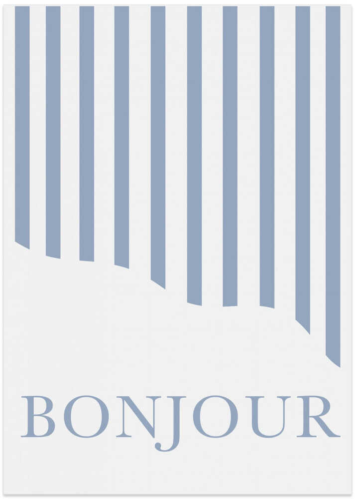 Bonjour Stripes Plakat