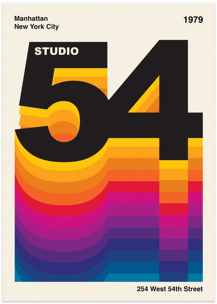 Studio 54 Retro Designplakat