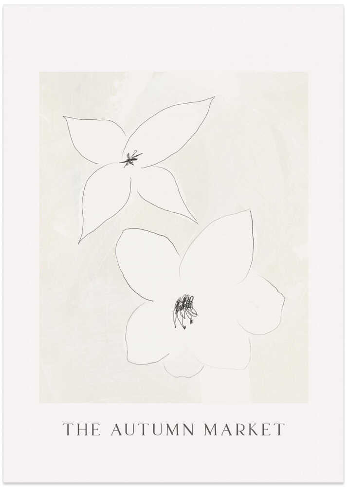 Plakat med fine blomster