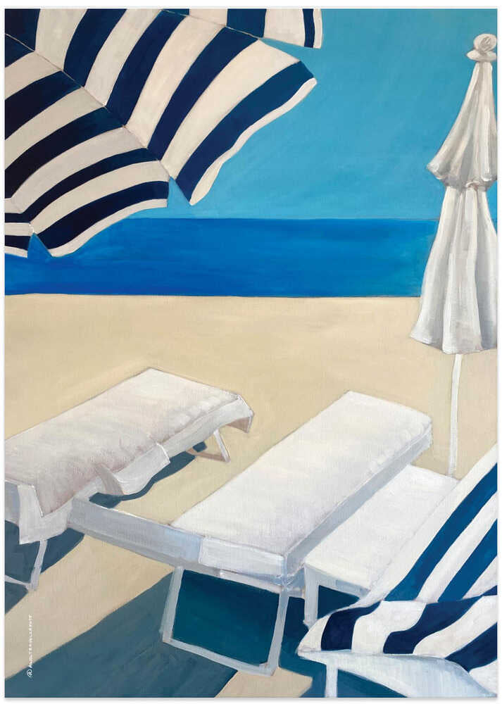 Plakat: Ro ved stranden