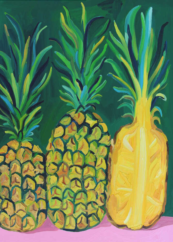 Levende tropiske ananas-plakat
