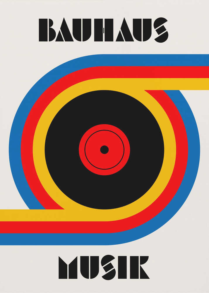 Bauhaus Music Record Poster