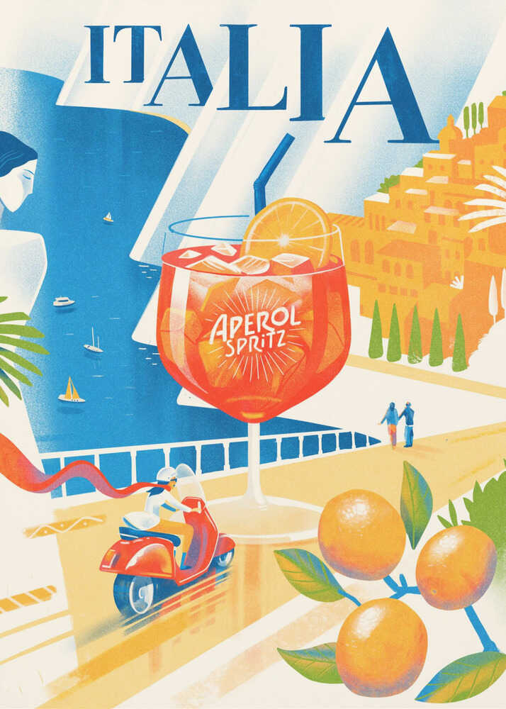 Italian Summer Coast Poster