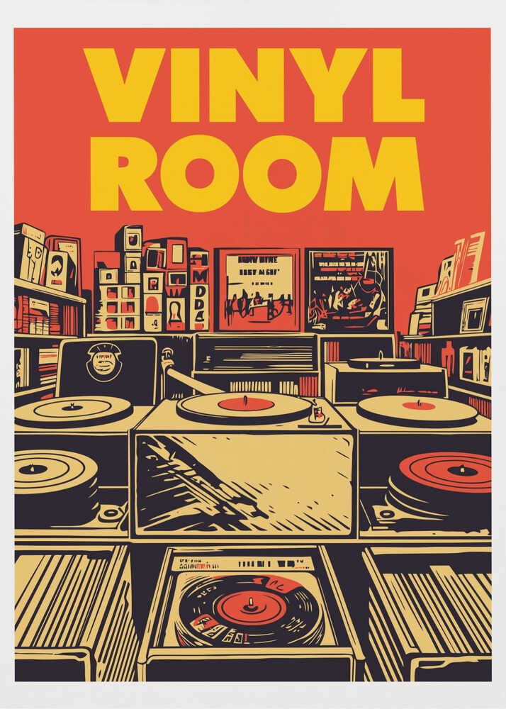 Retro Vinylbutik Plakat