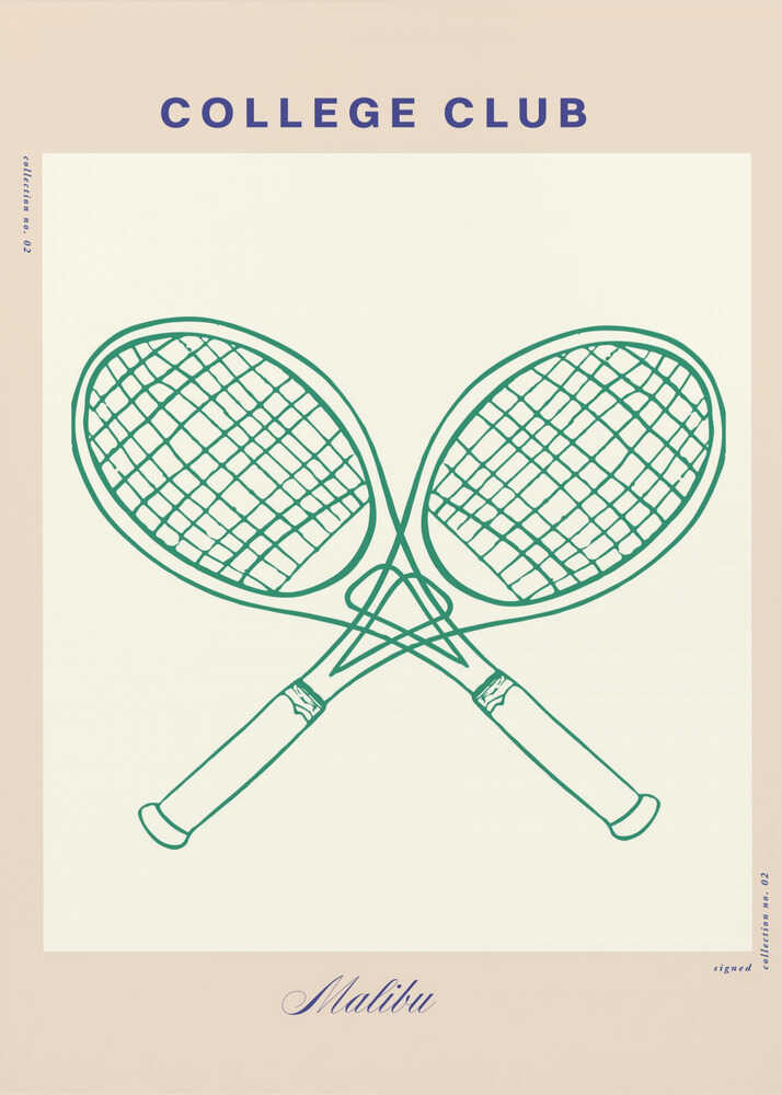 Vintage Tennis Vibes Poster