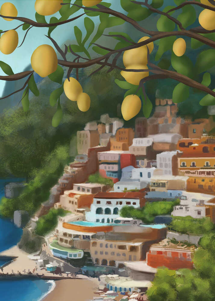 Plakat: Citronkyst-udsigt