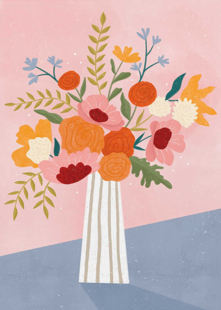 Moderne Blomsterarrangement Plakat